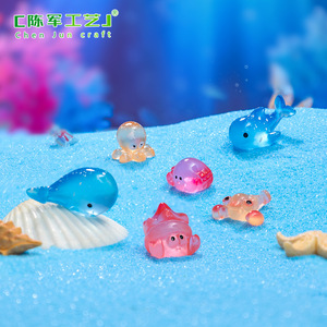 Nuevos productos transfronterizos Chenjun: pulpo marino luminoso, cangrejo, pecera bonita, accesorios decorativos Diy, micropaisaje Sm - Product Image 3