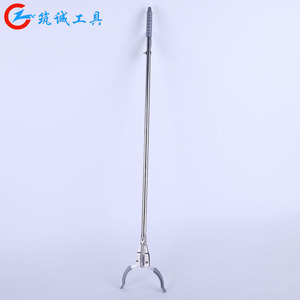 ที่คีบขยะสแตนเลสด้ามยาว เครื่องมือทำความสะอาดสระว่ายน้ำ สีเงิน - Product Image 5