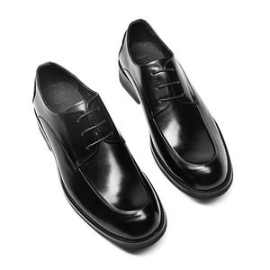 New Style Square Toe Lace-up <b>Mens</b> Office Career <b>Shoes</b> Genuine Leather Comfortable Breathable Evergreen Casual Trendy Soft Soles - Product Image 1