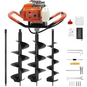 Taladro de tierra industrial de 2 tiempos y 52 cc, a gasolina, para un solo operario, con motor de 51.7 cc y par máximo de 48.97 ft-lb - Product Image 3