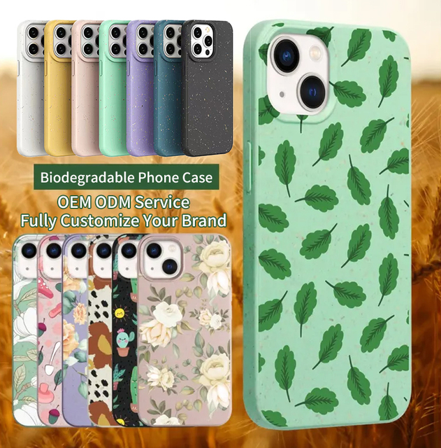 Recycled Pla Eco Friendly Mobile Cases 100% Bio Degradable Biodegradable Phone case for iphone 15 14 Pro Max 13 12
