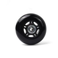 Valise Spinner Valise 75 Roue universelle de remplacement en polyuréthane noir 75mm 3 pouces Pu 75mm Od 24 mm Wide Bagages Wheels