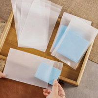 Sacs en plastique mat EVA semi-transparents givrés avec logo personnalisé du fournisseur, pour l'emballage de vêtements, auto-adhésifs