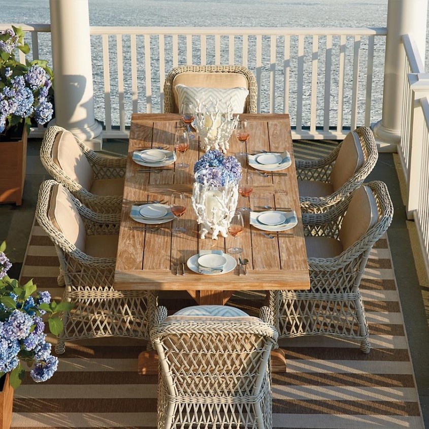 Outdoor patio garden rattan plastic chair table dining table furniture sets