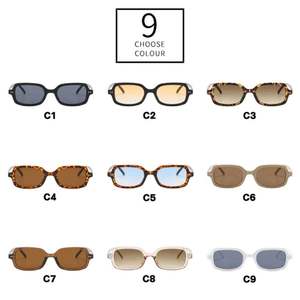 Lunettes de soleil rétro 2025 personnalisées avec logo, pour hommes et femmes, avec rivets, verres dégradés, protection UV400, petites lunettes de soleil rectangulaires pour femmes - Product Image 5