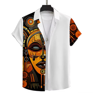 Chemise d'été vintage à manches courtes STM324 pour homme – Idéale pour la plage et les occasions décontractées - Product Image 4