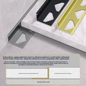 Profilés de finition en aluminium anodisé de haute qualité Sunsbuild pour la décoration des murs et sols, la protection des douches et salles de bain - Product Image 5