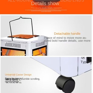 Lò sưởi điện năng lượng mặt trời nhỏ xuyên biên giới, bếp nướng bốn mặt, lò nướng gia đình tiết kiệm năng lượng, lò sưởi năm mặt, quạt điện - Product Image 3