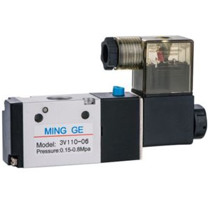 3V110-06 12V 24V 110V 220V 380V pnömatik selenoid valf 1/8 "<span class=keywords><strong>2</strong></span> pozisyon <span class=keywords><strong>3</strong></span> yollu hava kontrol elektrik Solenoid vana - Product Image 5