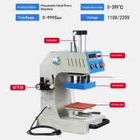 Machine automatique pneumatique de pose de strass par transfert thermique et d'étiquetage à chaud pour l'étiquetage de cols et l'embossage de logos