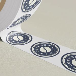Personalized Product Private Custom Round Stickers Paper Vinyl Adhesive <b>Waterproof</b> Sticker <b>Label</b> Printing logo Sticker Roll - Product Image 1