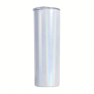 Gobelet isotherme droit et fin de 20 oz, finition peinture brillante arc-en-ciel, en acier inoxydable, pour voyage - Product Image 3
