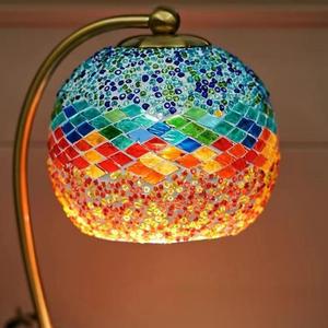 Beeman elegante diseño marroquí calentador de cera lámpara colorida mesa de cristal <span class=keywords><strong>Base</strong></span> de madera aromaterapia vela calentador para decoración del hogar dormitorio - Product Image 4