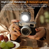 Lumière d'appoint magnétique 2700-6500K, 3 températures de couleur, trou de filetage 1/4'', LED COB étanche, CRI 95, lumière vidéo pour la photographie