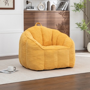 Fauteuils poufs confortables en velours côtelé <span class=keywords><strong>de</strong></span> qualité supérieure au design moderne <span class=keywords><strong>pour</strong></span> adultes et adolescents, avec accoudoirs, <span class=keywords><strong>pour</strong></span> le salon - Product Image 1
