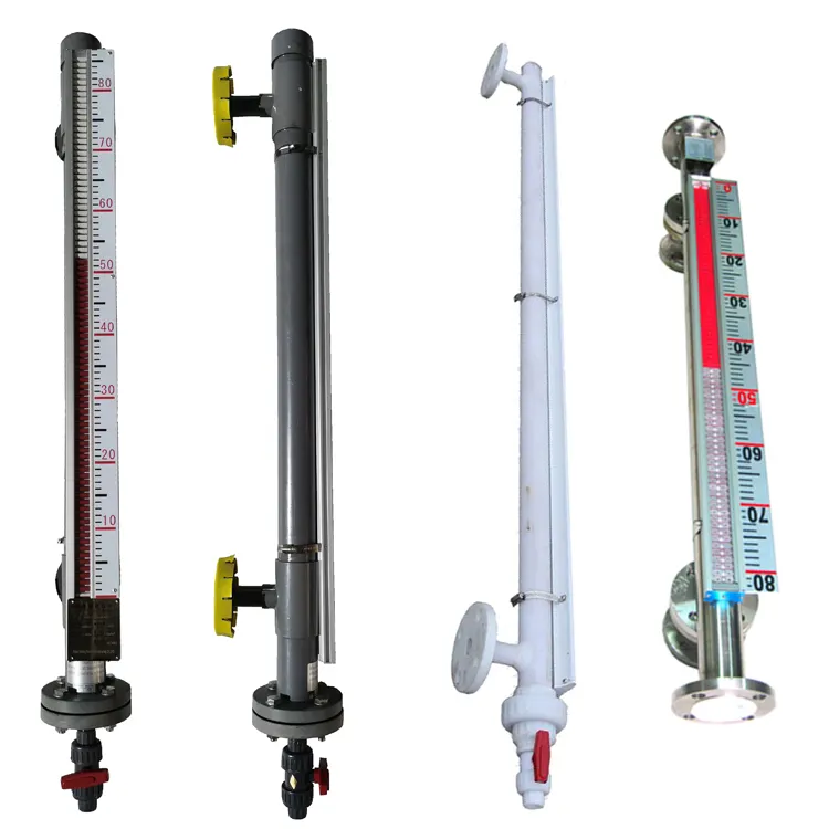 Brine, ácido acético sulfúmico dos pp ptfe líquidos anti-corrosão medidor de nível magnético medidor de nível