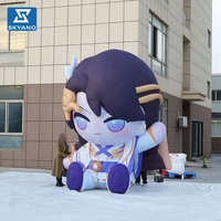 Modèle de personnage de dessin animé gonflable Wuxia pour cosplay, jeu de rôle, publicité commerciale, promotion d'événements et décoration