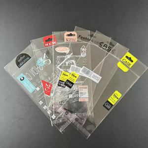 Sac en plastique OPP auto-adhésif recyclable avec logo imprimé personnalisé et trou de suspension pour l'emballage de coques de téléphone portable, 100 pièces - Product Image 1