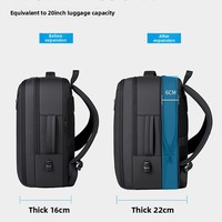 Nouveauté : Sac à dos pour homme en polyester imperméable, décontracté et élégant, extensible, pour ordinateur portable, luxe léger, pour les trajets quotidiens, les affaires et l'école