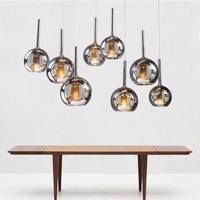 Lustre Nordique Moderne en Verre Soufflé pour Plafond, Suspension Luminaire Intérieur pour Escalier, Plafonnier Scandinave