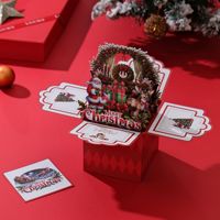 Nouvelle Décoration de Carte de Vœux 3D de Noël Transfrontalière, Décoration Cadeau de Noël, Accessoires de Fête des Fêtes