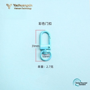 Colorful <b>Plastic</b> Carabiner Keychain Clips 10pcs Universal Use Pastel Tone <b>Hooks</b> - Product Image 2