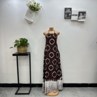 Robe moulante décontractée et élégante en polyester, dernière collection, imprimé ethnique africain, sexy et tendance, à bretelles, pour la saison printanière