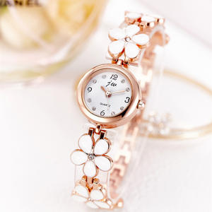 Montre pour femme élégante et mignonne avec boîtier en alliage JW, mouvement à quartz, cadran en verre et bracelet à motif floral – Idée cadeau - Product Image 4