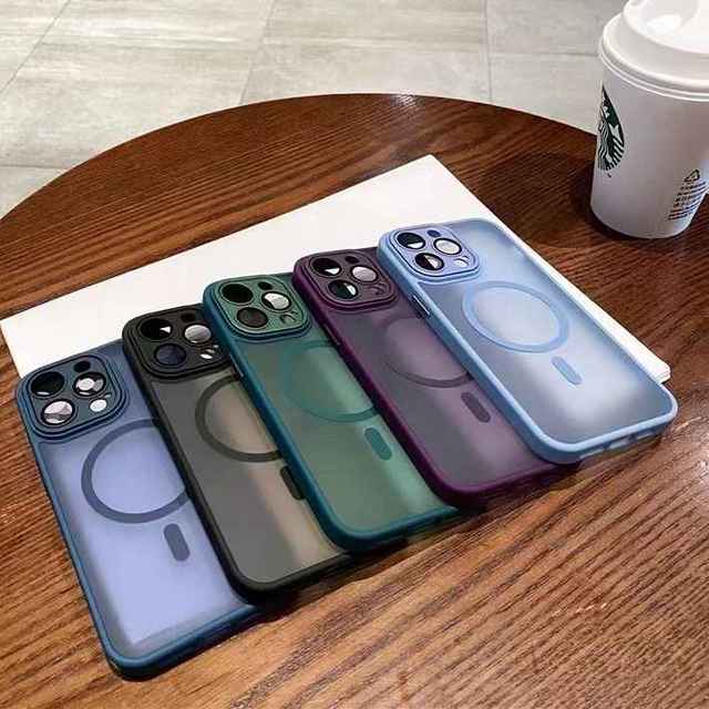New Arrival Hybrid TPU+PC Magnetic Shockproof Cover Wireless Charging Phone Case for iPhone 15 Pro Max 15 Plus 14 Pro 13 12 11