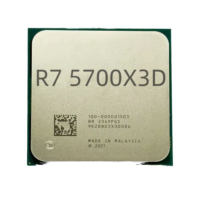 Used Original R7 5700X3D Quad-Core 3.0 GHz 130nm Socket AM4 Desktop CPU Processor 16 Threads Fanless 1MB L3 Cache
