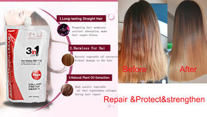 Traitement à la kératine nourrissant Pro Tech 3 en 1, usage <span class=keywords><strong>commercial</strong></span>, rebondissement des cheveux pour des boucles fortes, crème lissante en une seule étape - Product Image 3