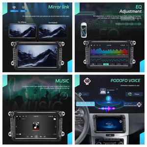 Autoradio DVD trois marques Podofo 8 pouces 6+128 Go avec CarPlay sans fil, Android Auto, WiFi, GPS, personnalisable OEM/ODM - Product Image 4
