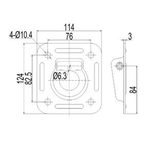 Ancre de fixation au sol en zinc pour camion, anneau en D encastré, fixation en panneau - Product Image 4