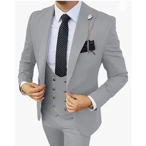 The New 2023 Suit Men's Suit Three-piece Korean Version Slim-fit Business Best Man Dress Groom Wedding Men's Wear