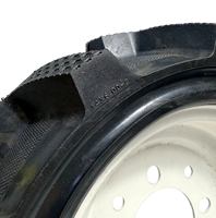 Roue de pneu agricole solide de 14 pouces 6.00-9 avec arbre pour micro motoculteur et tracteurs