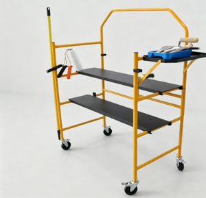 Plateforme mobile pliable légère en acier, échafaudage industriel, capacité de charge 400 kg - Product Image 1