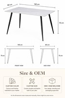 Ensemble de table à manger en céramique blanche de haute durabilité, nouveau design, vente en gros d'usine, 6/8 places, pour salon/hôtel, meubles