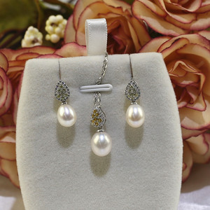 FEIRUN 8Mm Drop 3A Perak 925 Baru Murah Mutiara <span class=keywords><strong>Dubai</strong></span> 3a <span class=keywords><strong>Set</strong></span> Kalung Mutiara Budidaya - Product Image 3