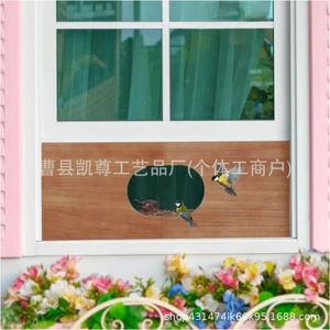 Ventana de madera para nido de pájaros, comedero para pájaros, ventana de observación ajustable, caja para pájaros colgante para interiores, casa para pájaros de madera maciza - Product Image 5