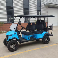 Voiturette de golf électrique 4 places 4 roues 2+2 places, personnalisée en usine, 48V 5KW, avec suspension rehaussée, à vendre