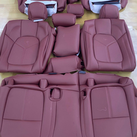 Vente du fabricant : Housses de siège de voiture en cuir Nappa orange, matelassées et brodées, personnalisées pour Porsche 718 911 Cayman