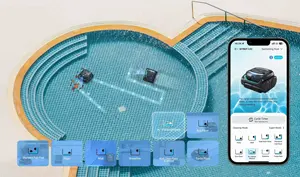 Robot de <span class=keywords><strong>piscine</strong></span> haut de gamme WYBOT C2 Vision avec <span class=keywords><strong>d</strong></span>étection par vision IA, escalade des parois, batterie au lithium longue durée, autonomie de 180 minutes pour <span class=keywords><strong>piscine</strong></span> extérieure - Product Image 5