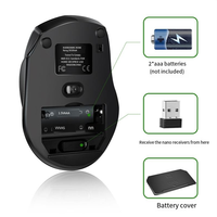 Accessoires pour ordinateur de bureau, ordinateur portable professionnel, souris sans fil 2,4 G à batterie, 1200 dpi, 6 boutons