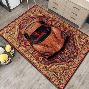 Tapis complet en polyester résistant à la saleté, style ethnique persan rétro créatif, pour la décoration <span class=keywords><strong>de</strong></span> la maison, salon, <span class=keywords><strong>chambre</strong></span> à <span class=keywords><strong>coucher</strong></span> - Product Image 3