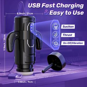 Pompe à pénis mains libres, stimulateur de poche, vibromasseur à poussée et succion, dispositif de masturbation masculine pour <span class=keywords><strong>homme</strong></span>, jouets sexuels - Product Image 6
