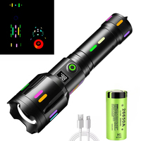 Lampe de poche tactique étanche ultra puissante et longue portée Type-C rechargeable pour le camping Linterna 100000 lumens