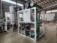 Machine à glace en tubes Robin RBT-5T robuste, 5 tonnes/jour, en acier inoxydable, pour compresseur avec refroidissement par eau et stockage de 1000 kg de glace