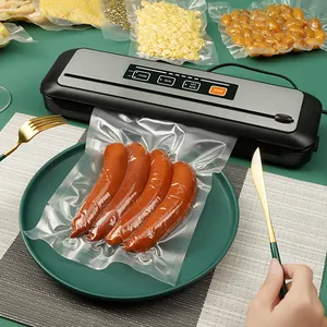 Food Vacuum Sealers Machine Automatic Vacuum And Seal Function, Dry And Wet Modes, Built-in Cutter