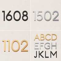 Plaques de porte personnalisées en acrylique non lumineuses pour numéros de chambre, numéros de maison, d'hôtel, d'appartement, numéros d'adresse, décoration
