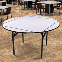 Table pliante en bois d'extérieur pour banquets à domicile, mariages, repas, chambre à coucher, avec un design de bordure élégant
